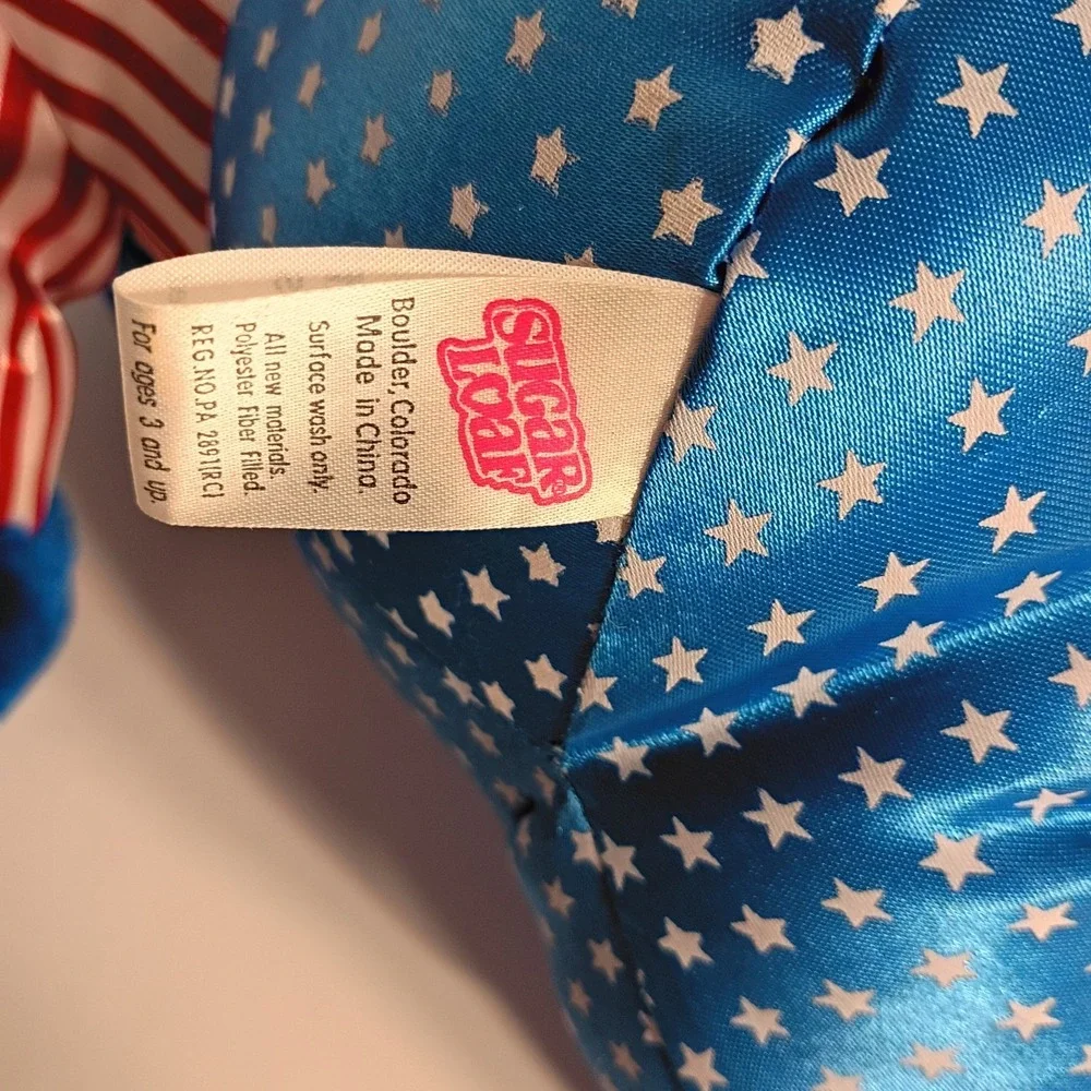 Sugar Loaf Team Toy USA Hippo Patriotic Plush Stuffed Animal Red White Blue